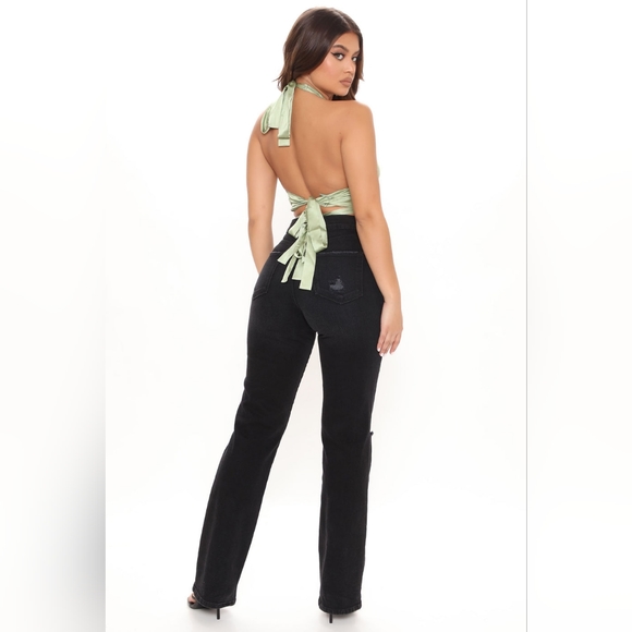 HALTER TOP- SAGE  XL - Picture 4 of 7